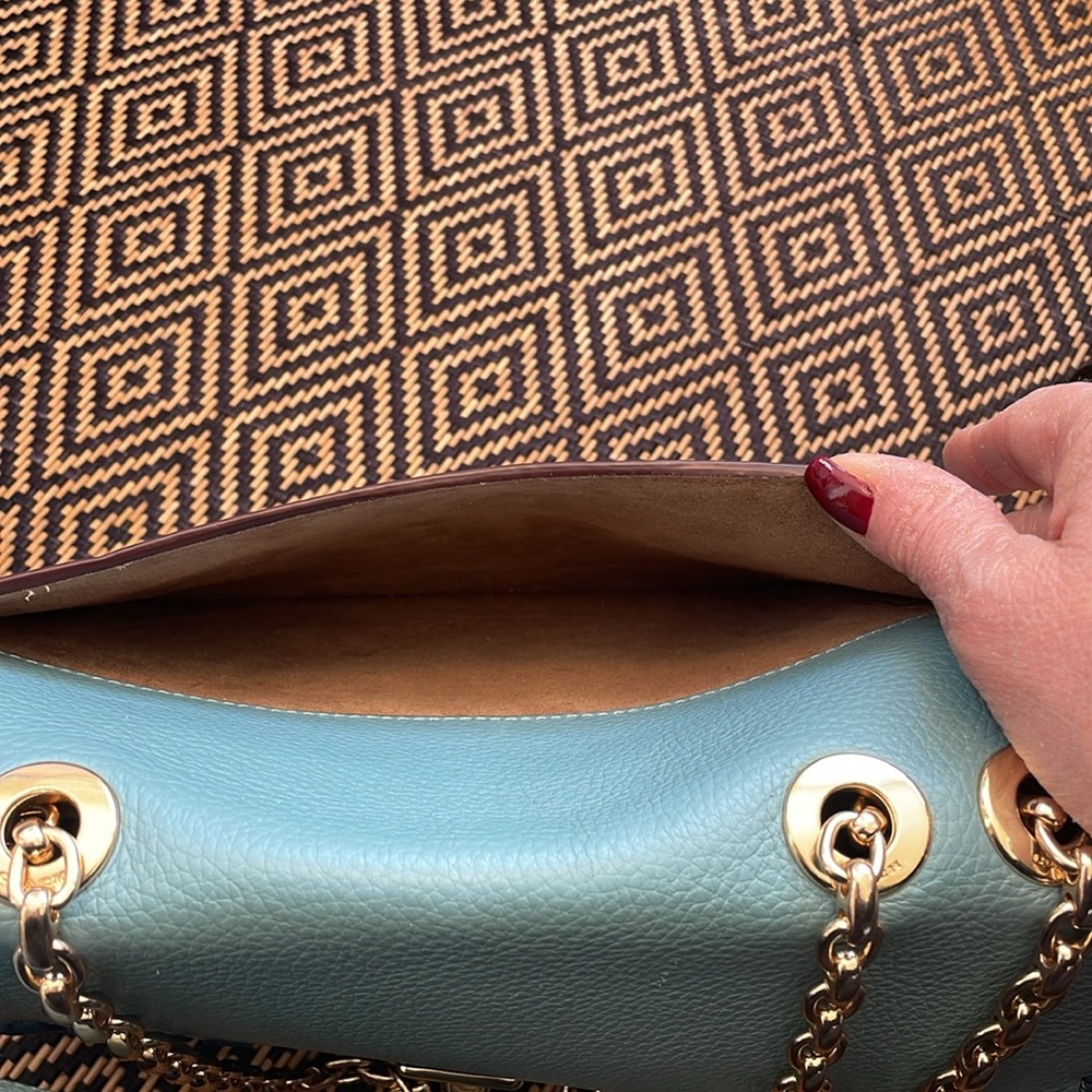 COACH CA238 Lane Shoulder Bag With Whipstitch In Marine Multi blue - Picture 10 of 16